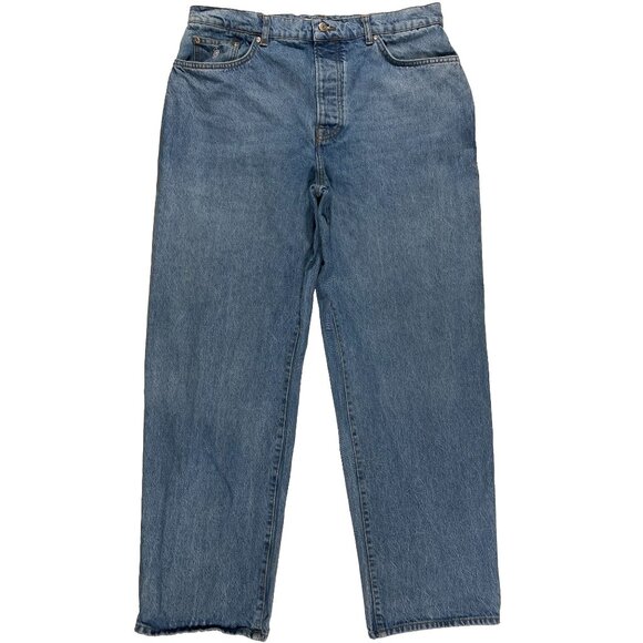 Stussy 100% Cotton Medium Wash Baggy Fit Big Ol' Jeans blue men's size 36x31 - Picture 2 of 12